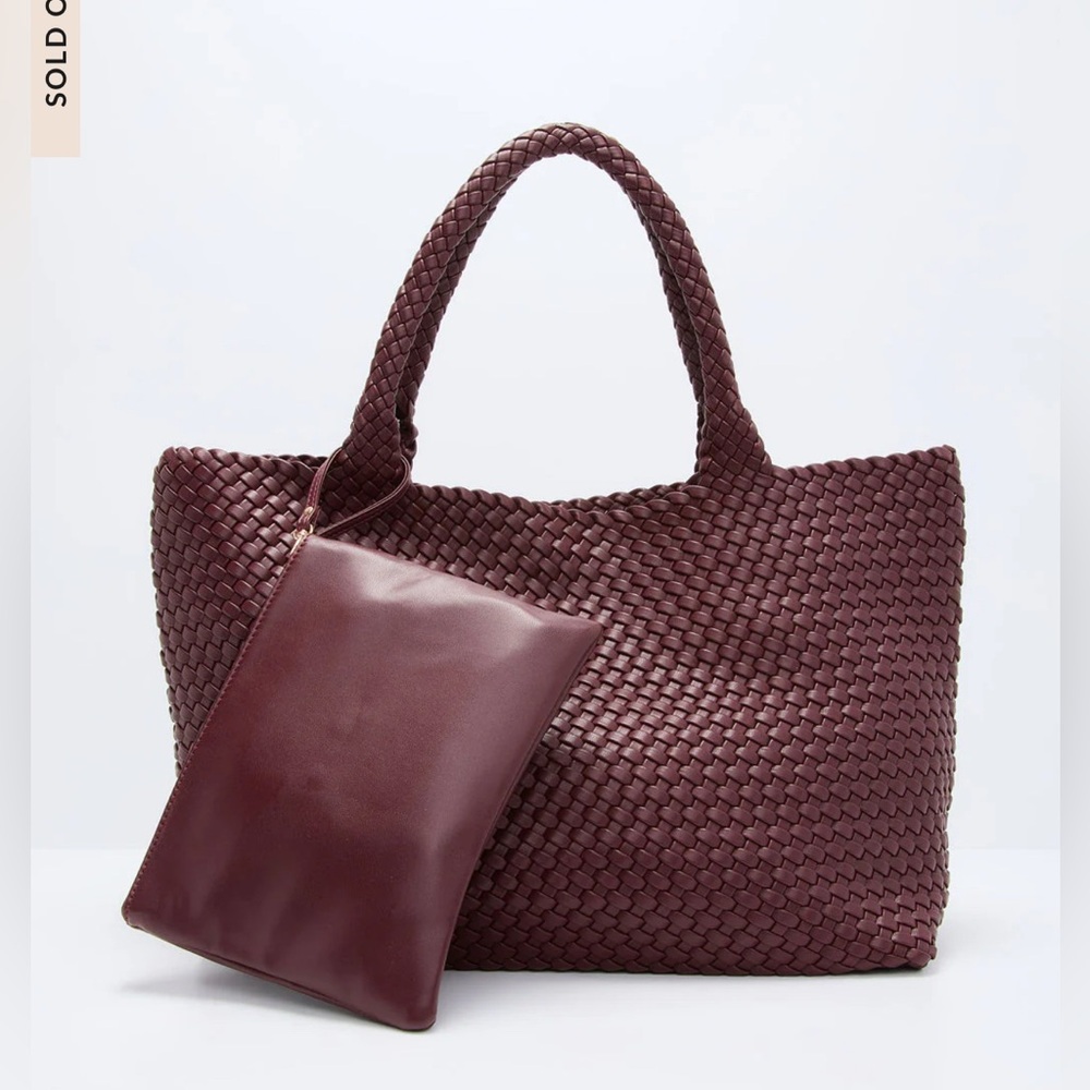 Vici At My Side Woven Leather Tote With Insert-New - Picture 2 of 9